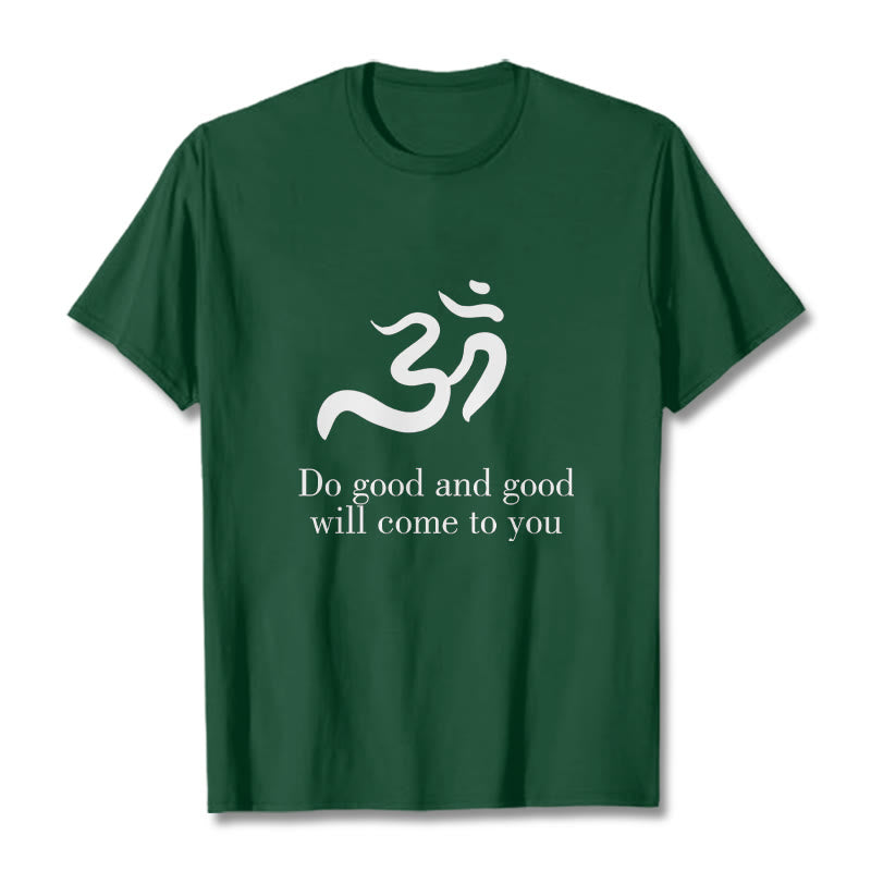 Soft Cotton Om Sanskrit Mindful Meditation Tee