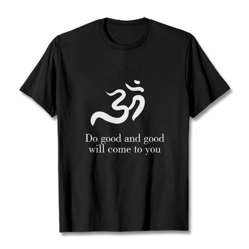 Soft Cotton Om Sanskrit Mindful Meditation Tee