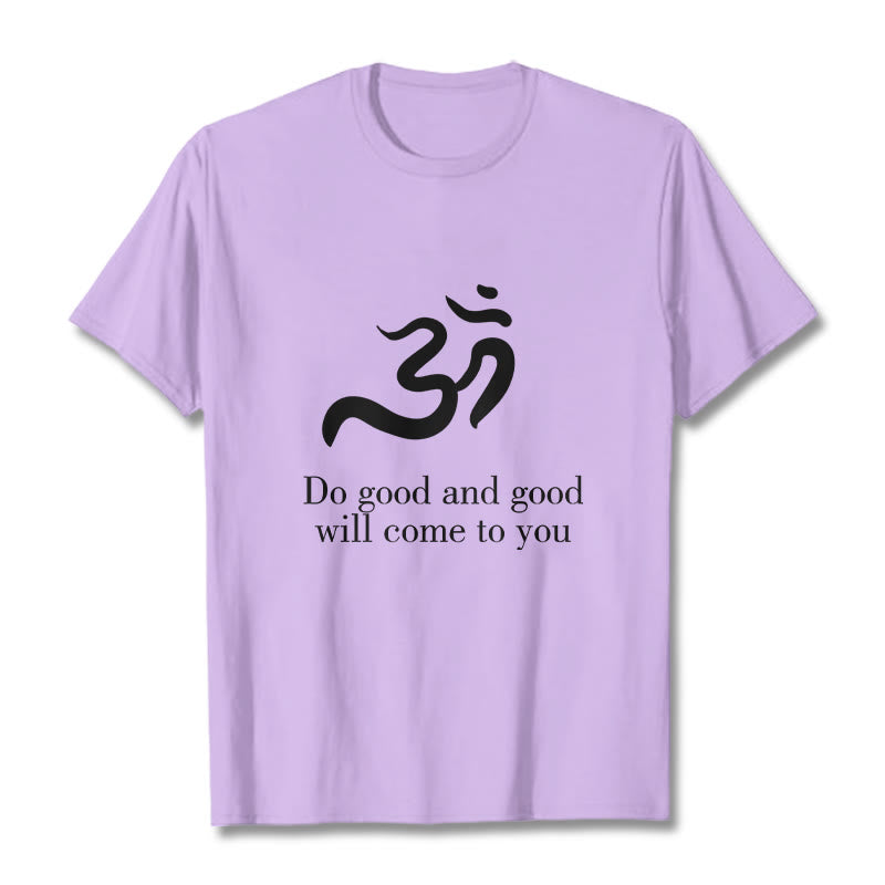 Soft Cotton Om Sanskrit Mindful Meditation Tee