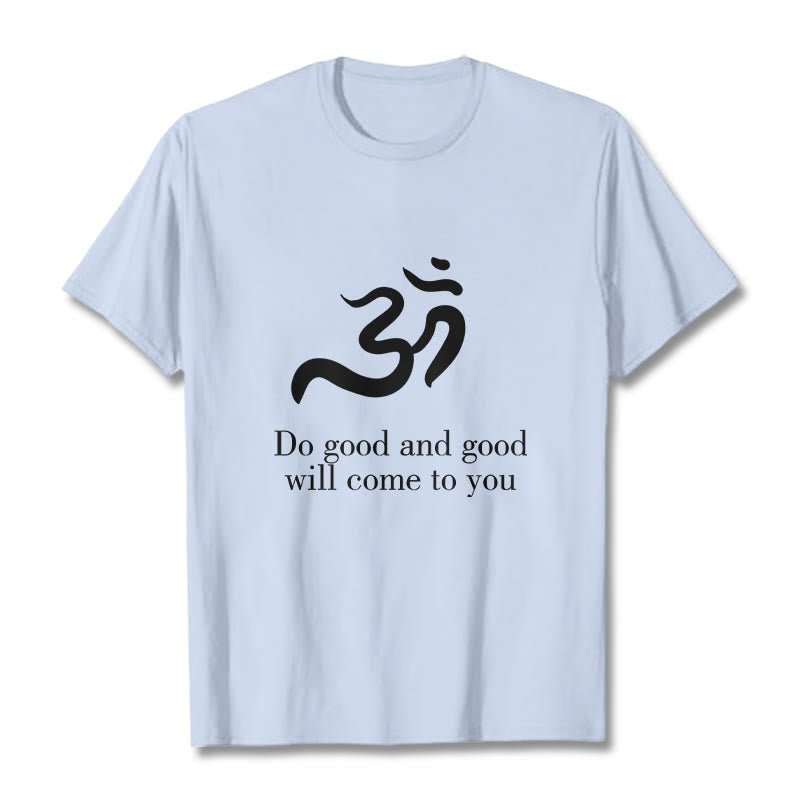 Soft Cotton Om Sanskrit Mindful Meditation Tee