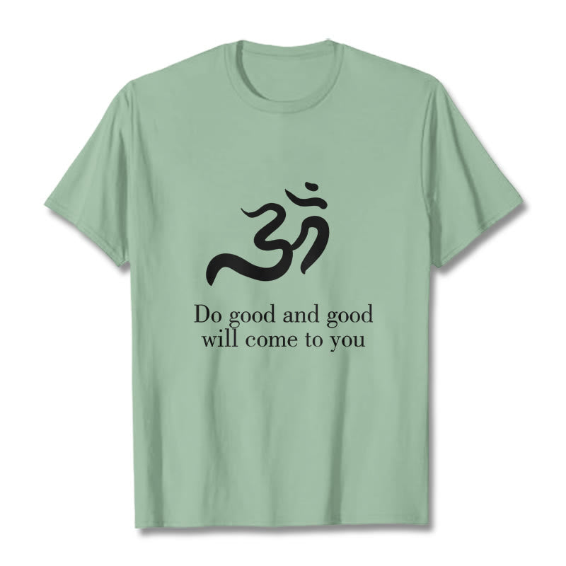 Soft Cotton Om Sanskrit Mindful Meditation Tee