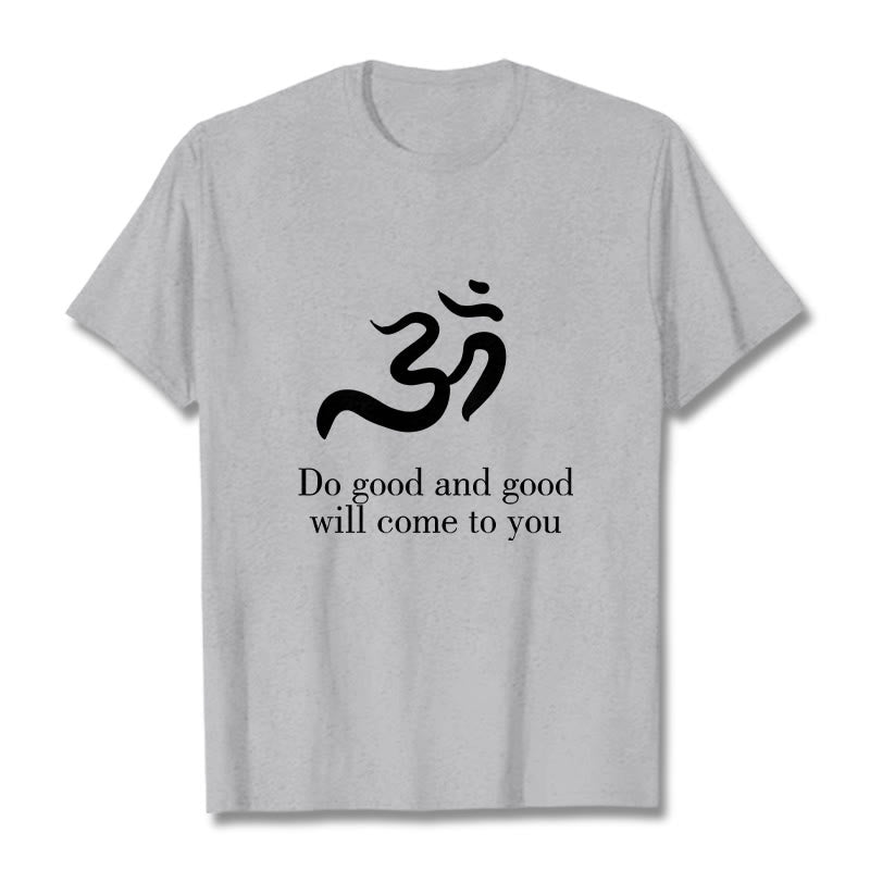 Soft Cotton Om Sanskrit Mindful Meditation Tee