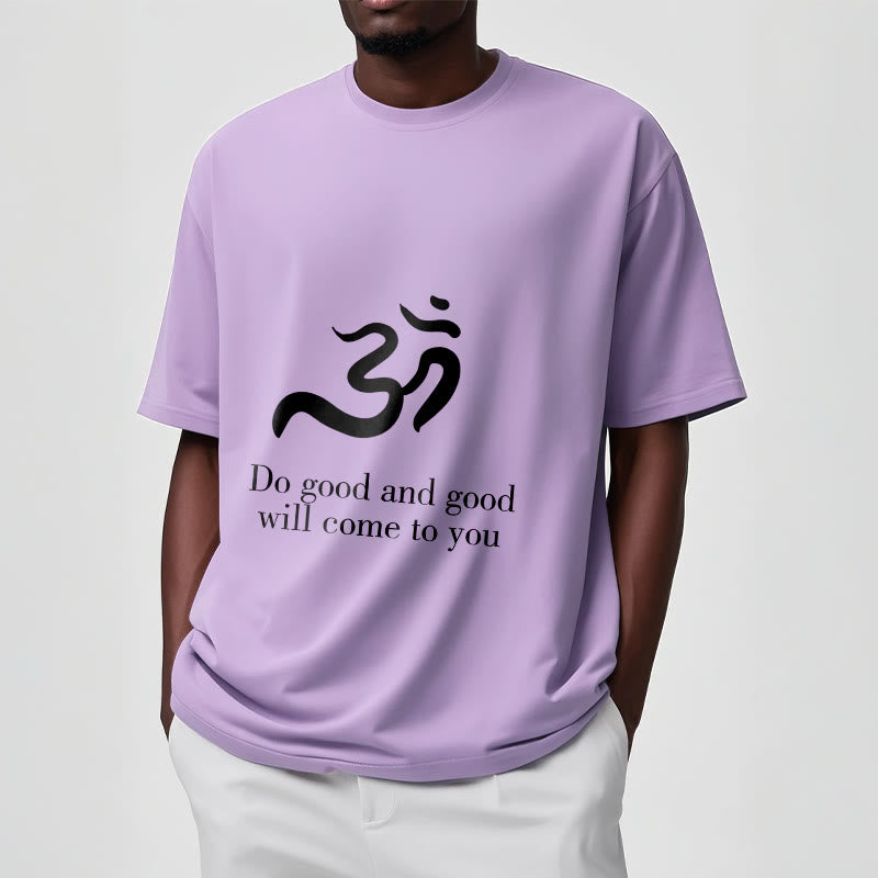 Soft Cotton Om Sanskrit Mindful Meditation Tee