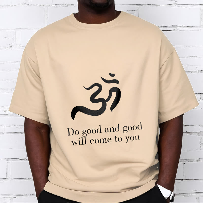 Soft Cotton Om Sanskrit Mindful Meditation Tee