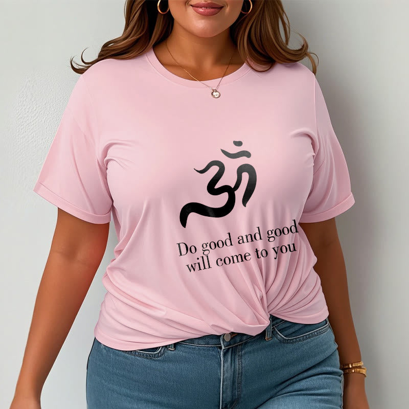 Soft Cotton Om Sanskrit Mindful Meditation Tee