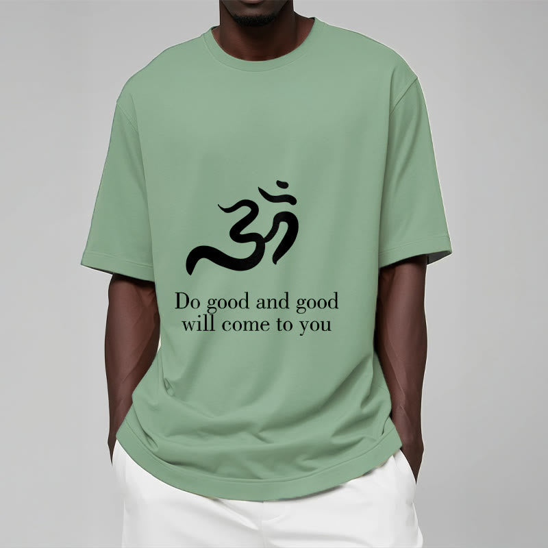 Soft Cotton Om Sanskrit Mindful Meditation Tee