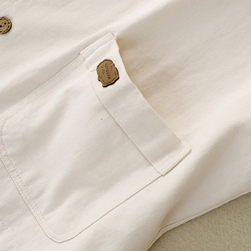 Solid Color Front Buttons Sleeveless Women's Cotton Waistcoat With Pockets