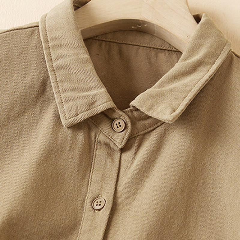 Fall Irregular Design Long Sleeve Women's Cotton Linen Lapel Jacket With Pockets