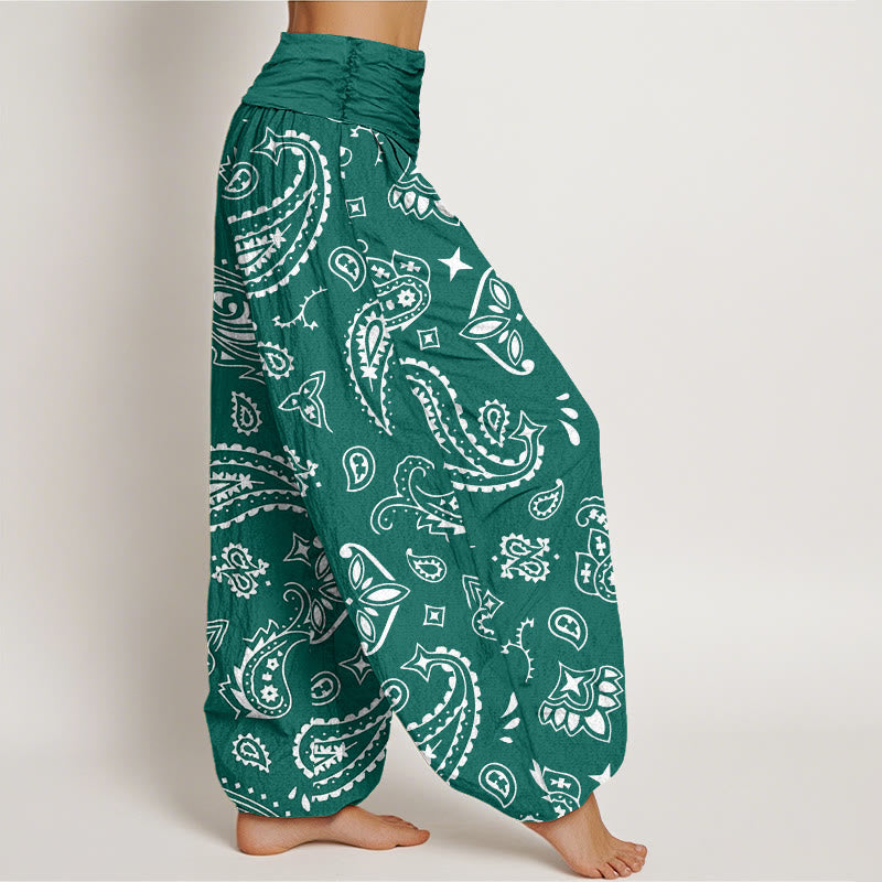 Breathable Cotton Paisley Mindful Movement Harem Pants