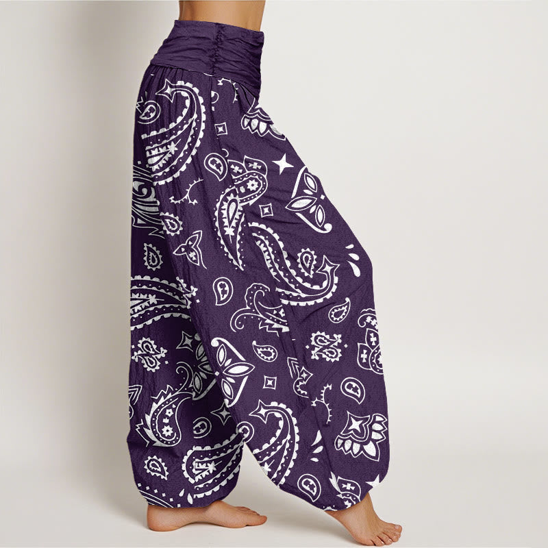 Breathable Cotton Paisley Mindful Movement Harem Pants