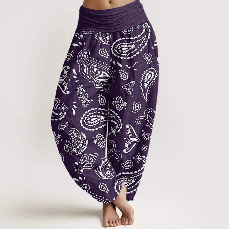 Breathable Cotton Paisley Mindful Movement Harem Pants