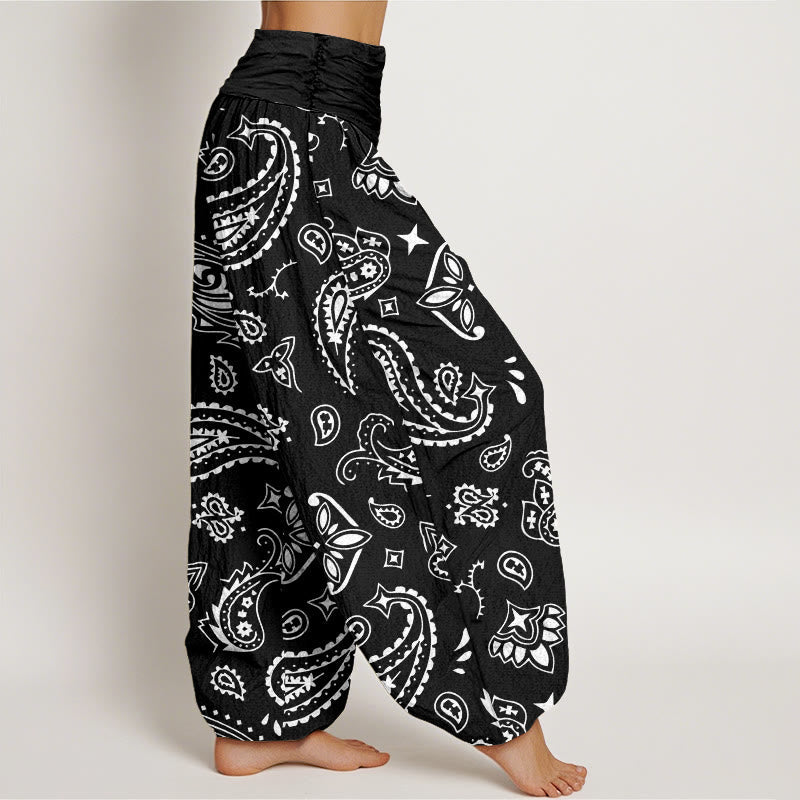 Breathable Cotton Paisley Mindful Movement Harem Pants