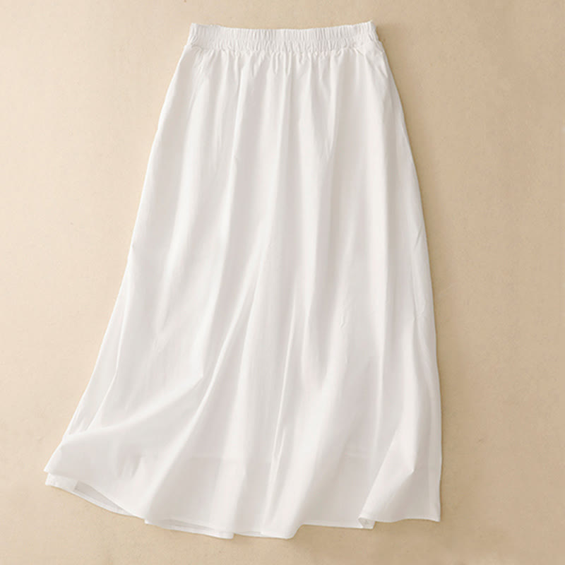 Tactile Cotton Irregular Button Meditation Shirt & Skirt Set