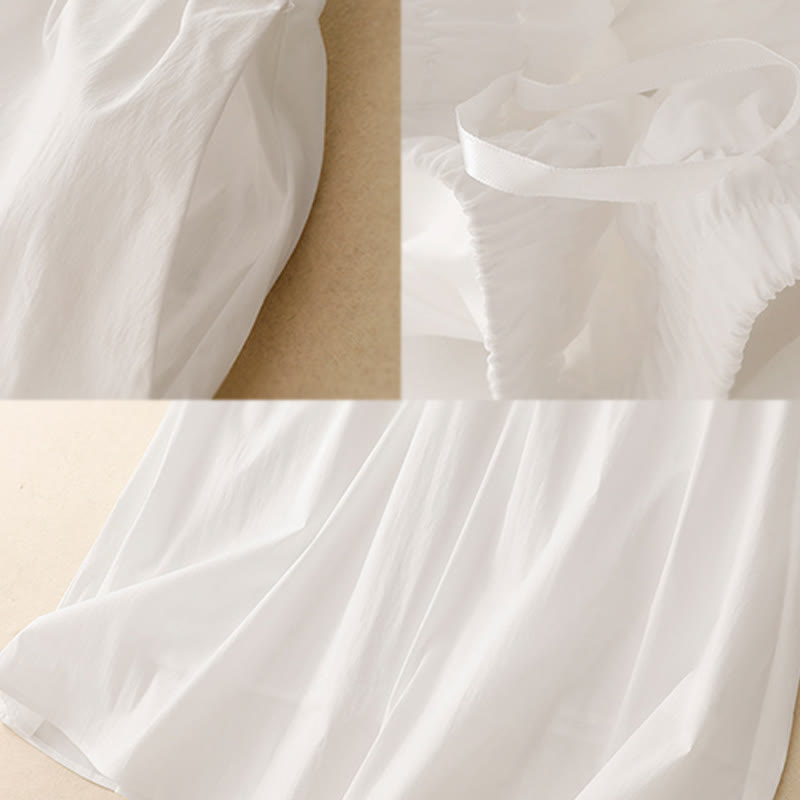 Tactile Cotton Irregular Button Meditation Shirt & Skirt Set