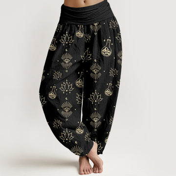 Breathable Cotton Lotus Eye of Horus Mindful Harem Pants