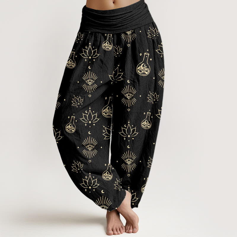 Breathable Cotton Lotus Eye of Horus Mindful Harem Pants