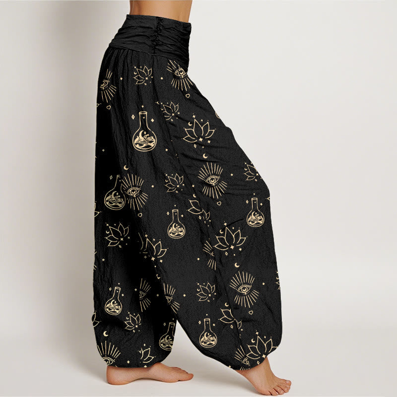 Breathable Cotton Lotus Eye of Horus Mindful Harem Pants