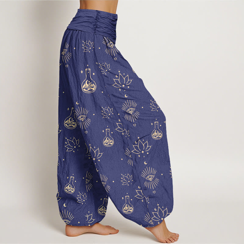 Breathable Cotton Lotus Eye of Horus Mindful Harem Pants