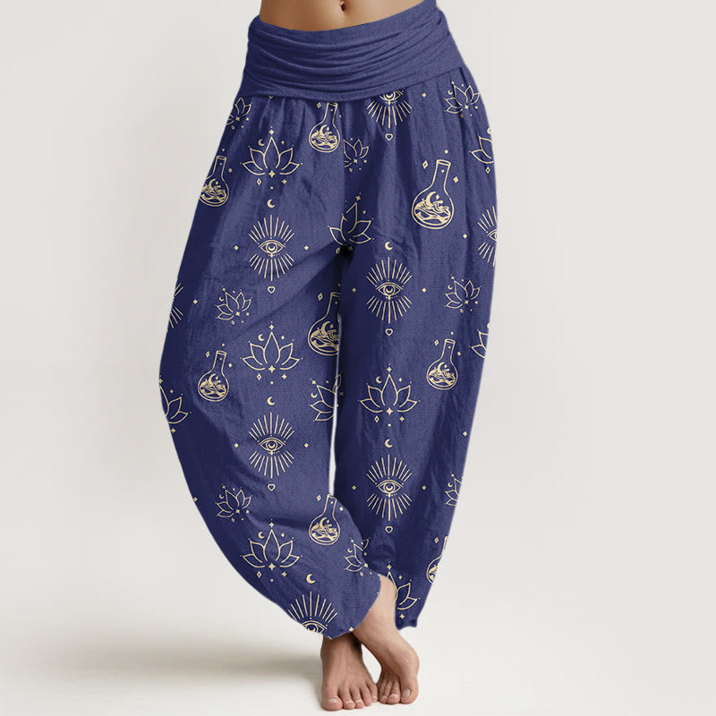 Breathable Cotton Lotus Eye of Horus Mindful Harem Pants