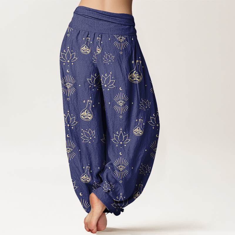 Breathable Cotton Lotus Eye of Horus Mindful Harem Pants