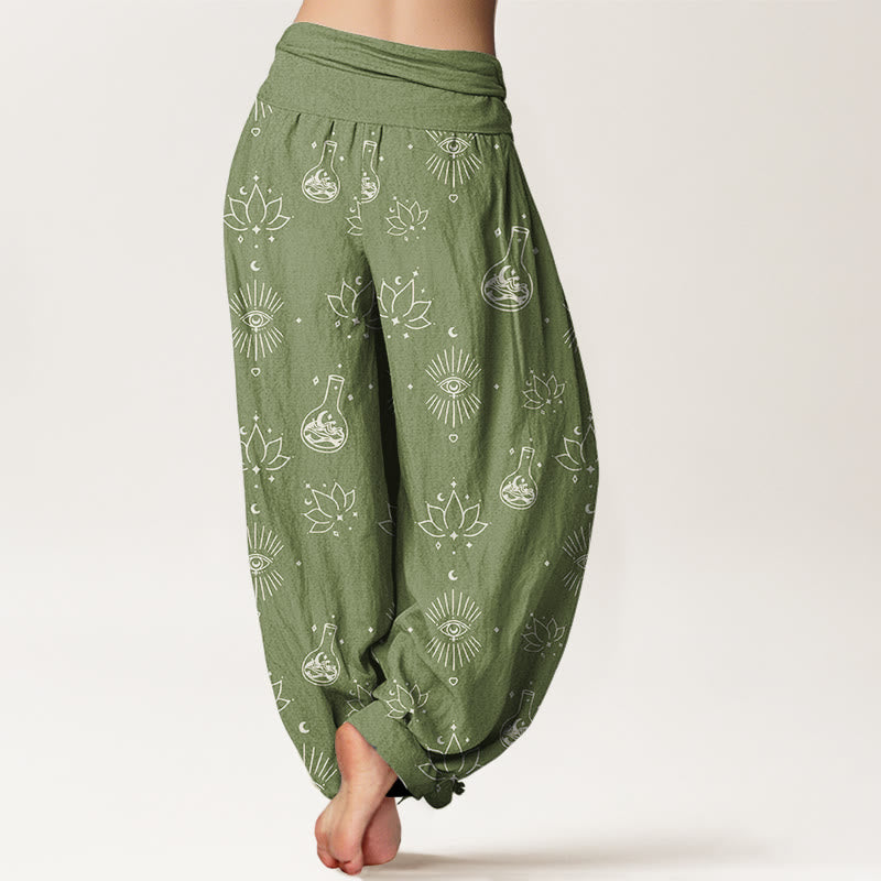 Breathable Cotton Lotus Eye of Horus Mindful Harem Pants