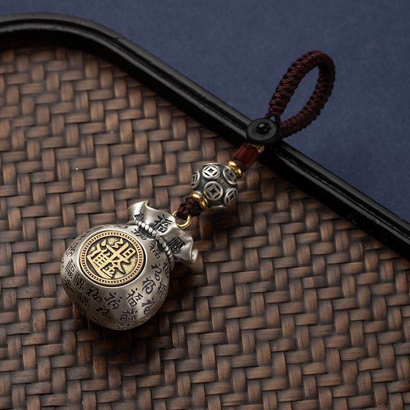 Fu Character Money Bag Making Money Every Day Fortune Key Chain