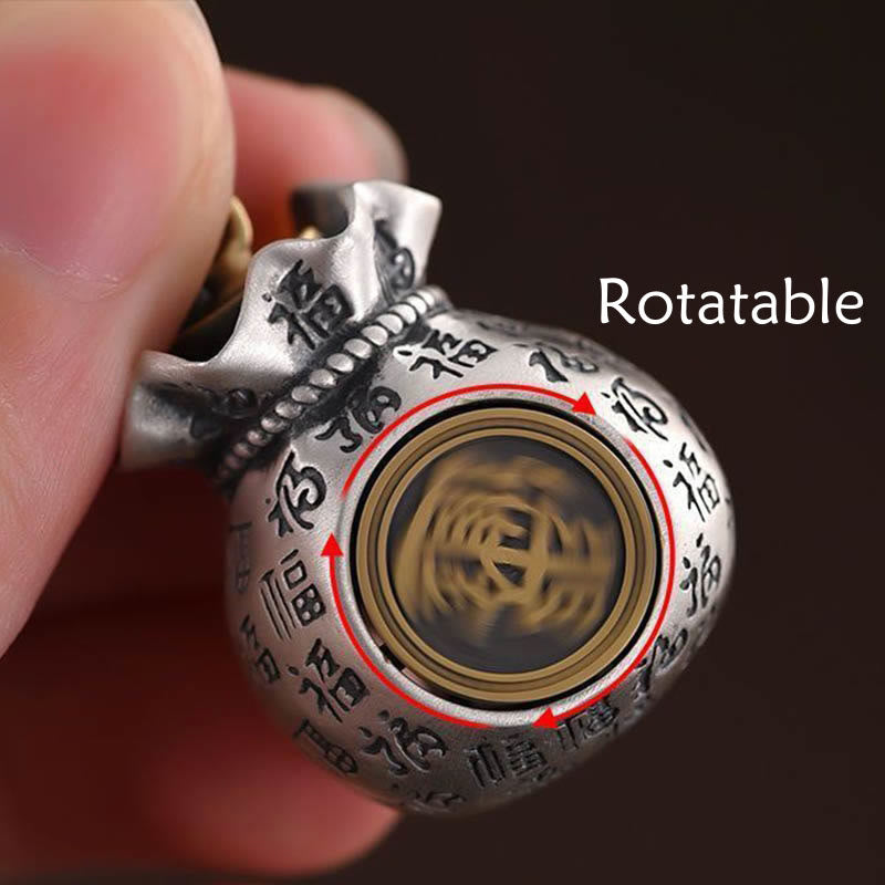 Fu Character Money Bag Making Money Every Day Fortune Key Chain