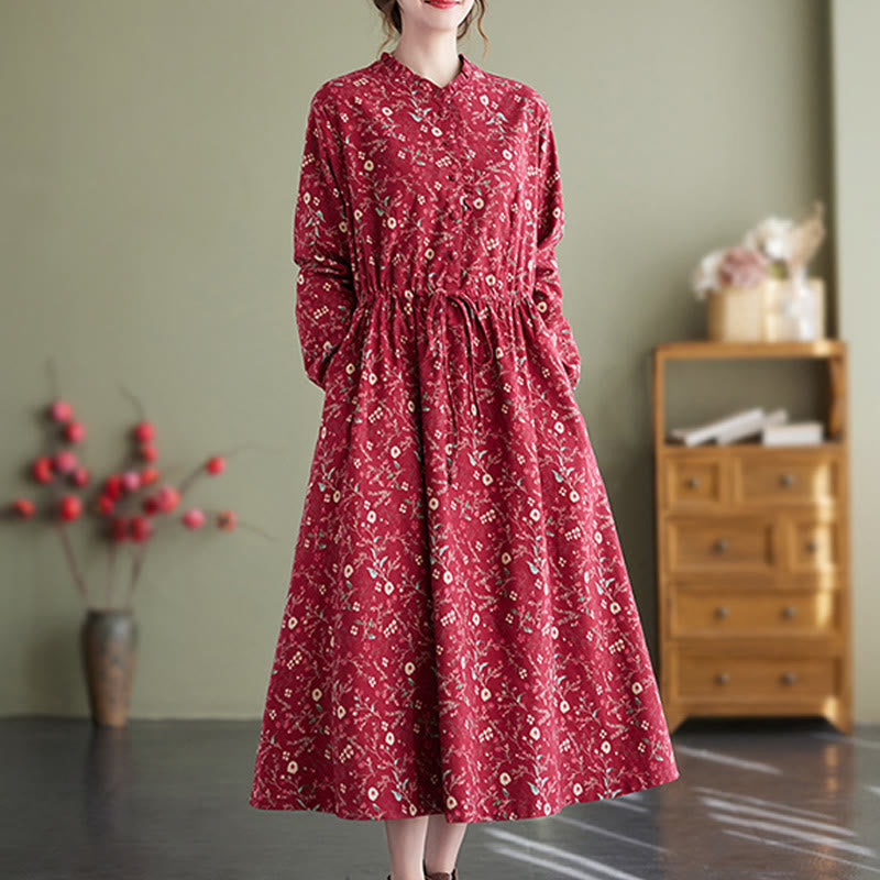 Breathable Cotton Linen Relaxed Midi Dress for Mindful Living