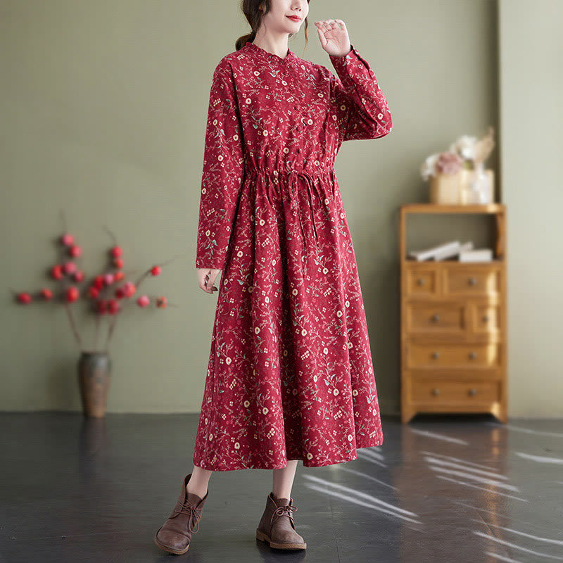 Breathable Cotton Linen Relaxed Midi Dress for Mindful Living