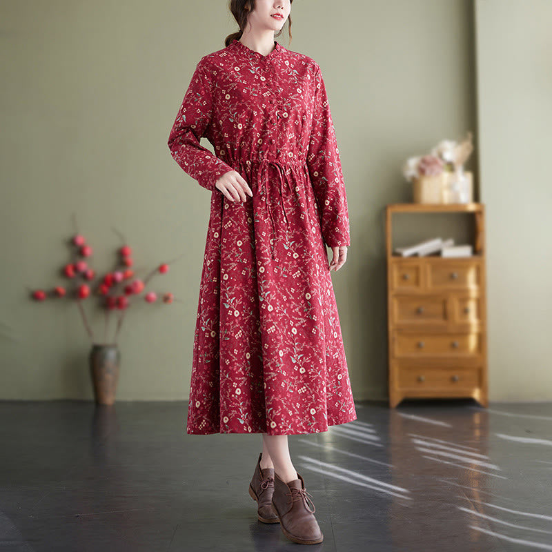 Breathable Cotton Linen Relaxed Midi Dress for Mindful Living