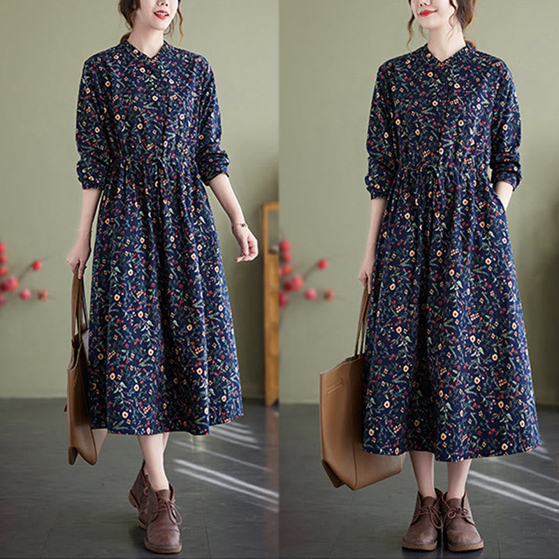 Breathable Cotton Linen Relaxed Midi Dress for Mindful Living