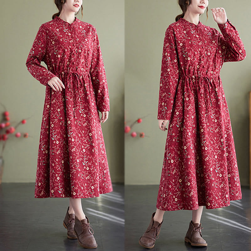 Breathable Cotton Linen Relaxed Midi Dress for Mindful Living