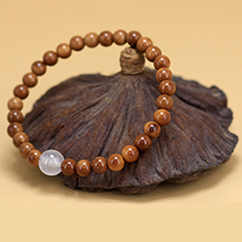 Natural Kuka Seed and Agate Stone Organic Minimalist Bracelet