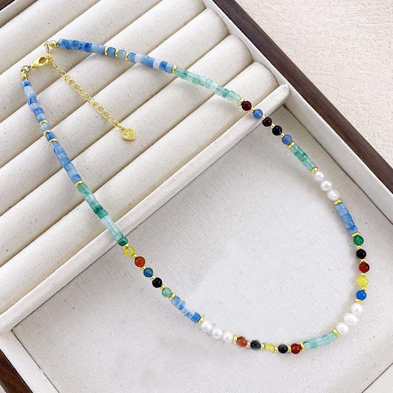 Pearl Glass Healing Necklace Pendant