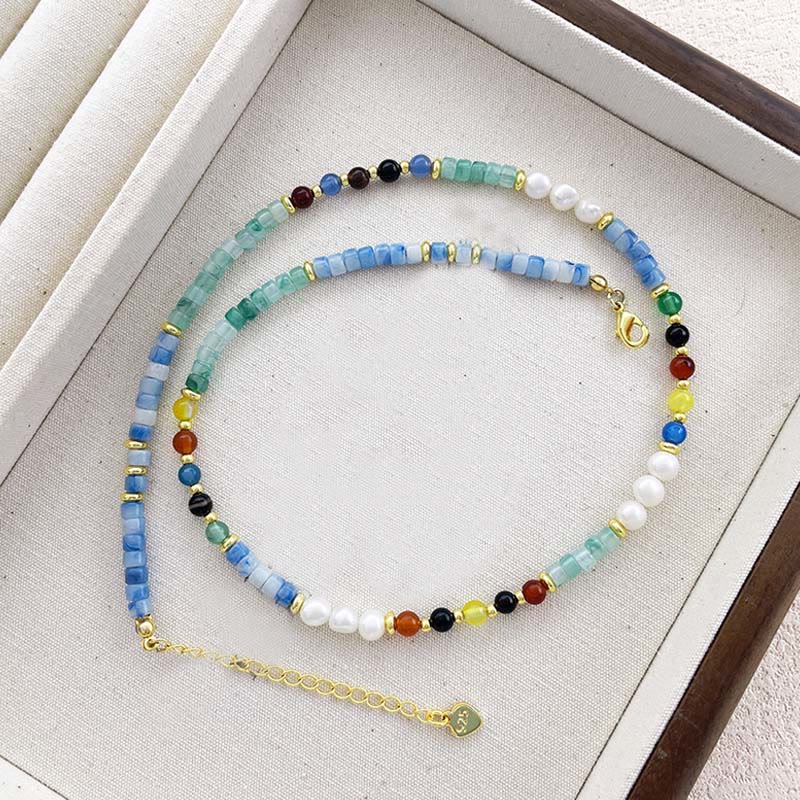 Pearl Glass Healing Necklace Pendant