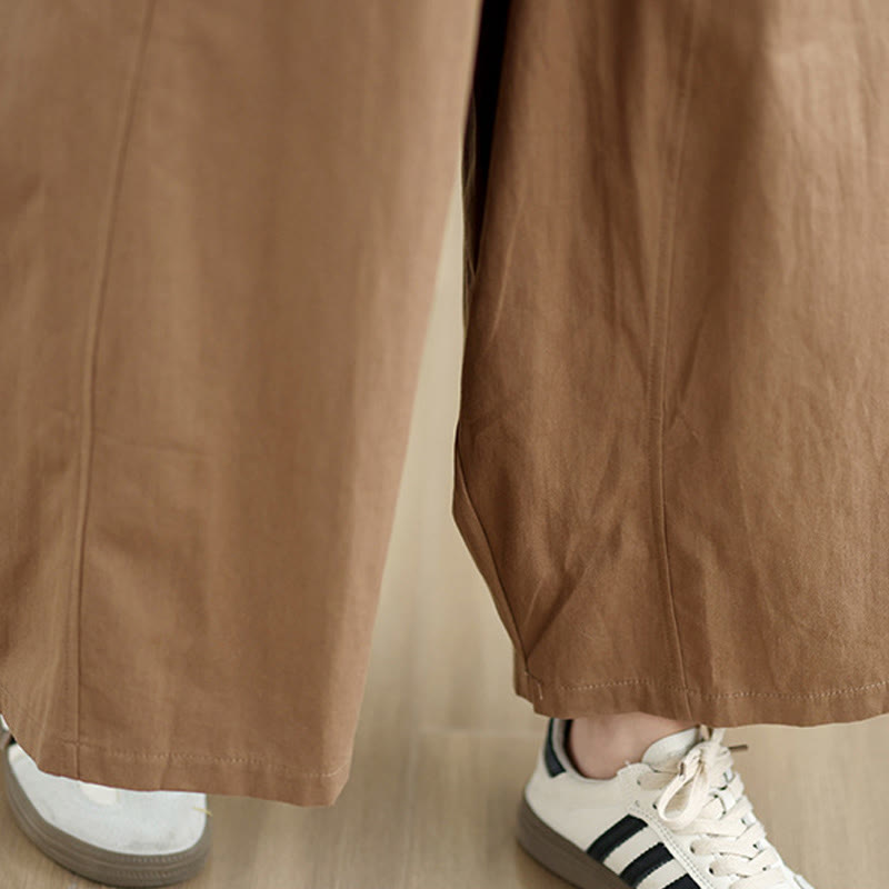 Tactile Cotton Cropped Wide-Leg Meditation Pants