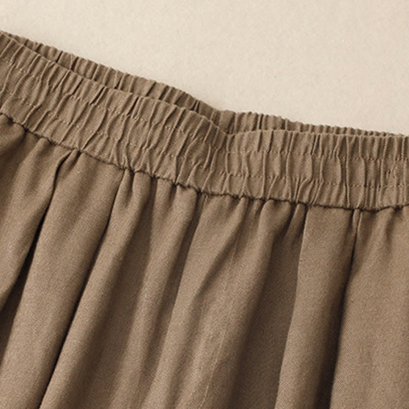 Breathable Cotton Linen Tapered Meditation Harem Pants