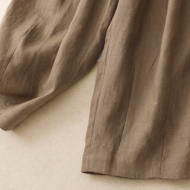Breathable Cotton Linen Tapered Meditation Harem Pants
