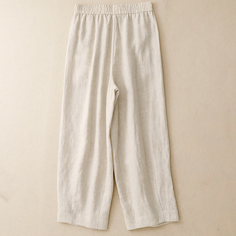 Breathable Cotton Linen Tapered Meditation Harem Pants