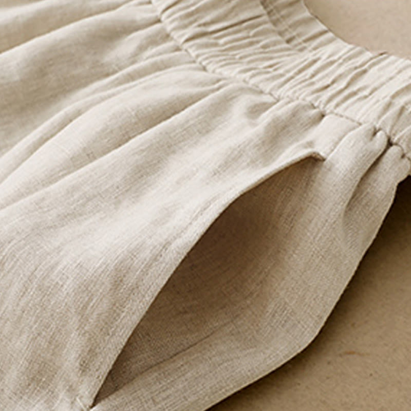 Breathable Cotton Linen Tapered Meditation Harem Pants
