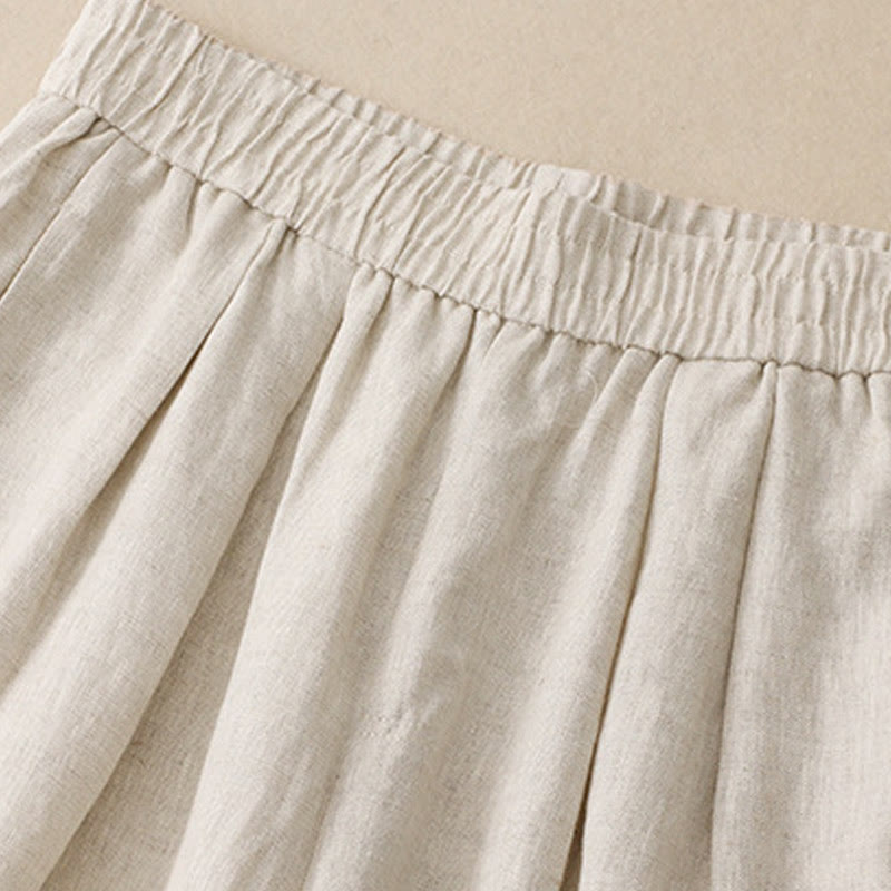 Breathable Cotton Linen Tapered Meditation Harem Pants