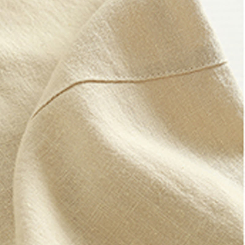 Linen High-Waist Straight-Leg Meditation Pants