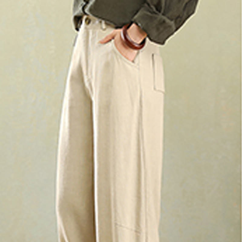 Linen High-Waist Straight-Leg Meditation Pants