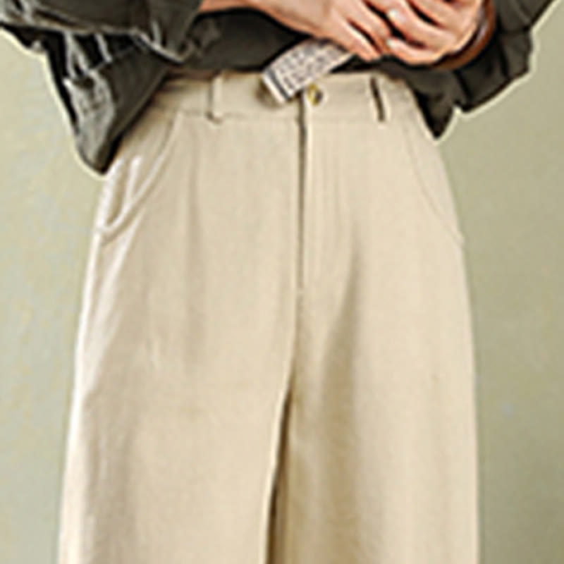 Linen High-Waist Straight-Leg Meditation Pants