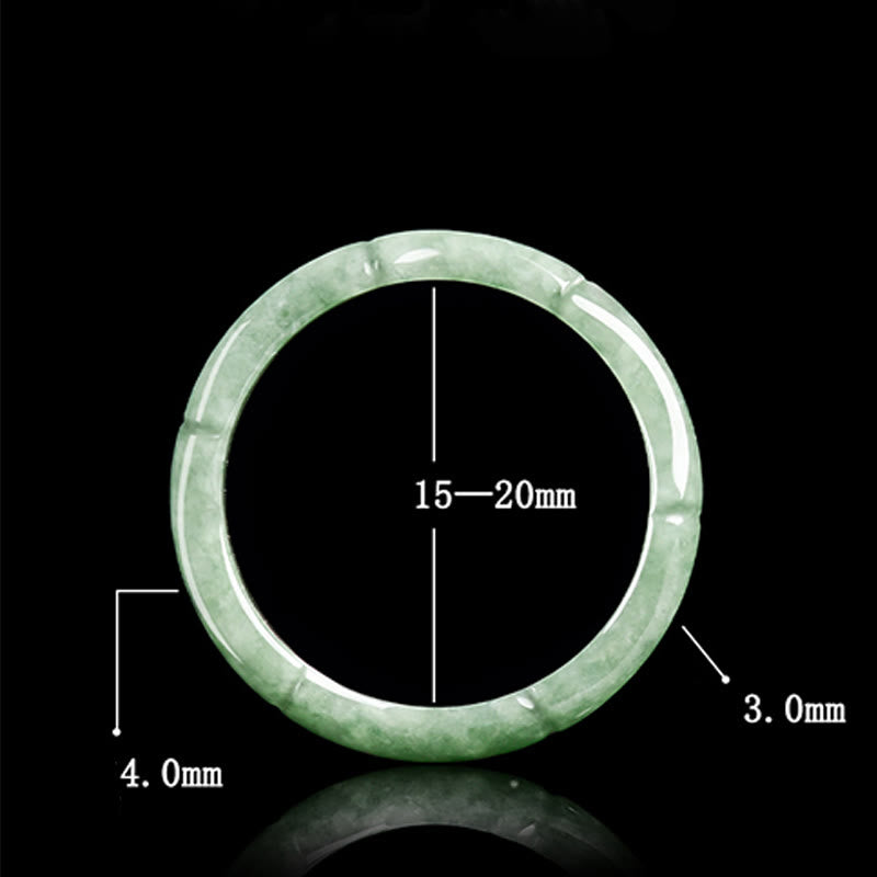 Natural Bamboo Design Jade Abundance Ring
