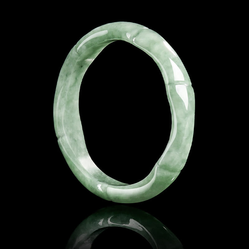 Natural Bamboo Design Jade Abundance Ring
