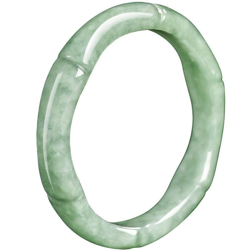 Natural Bamboo Design Jade Abundance Ring