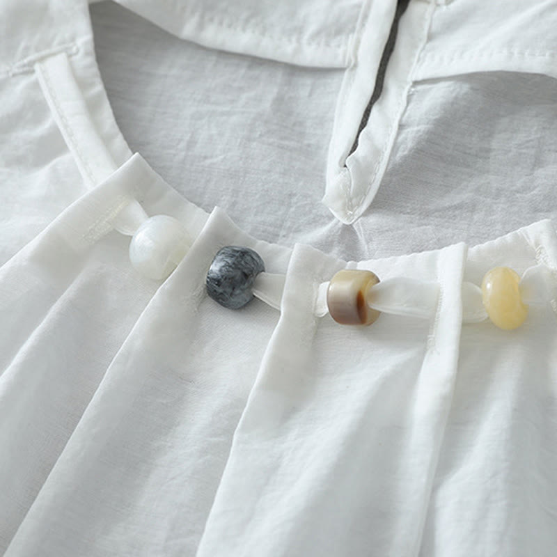 Tactile Cotton Beaded Crew Neck Mindful Shirt