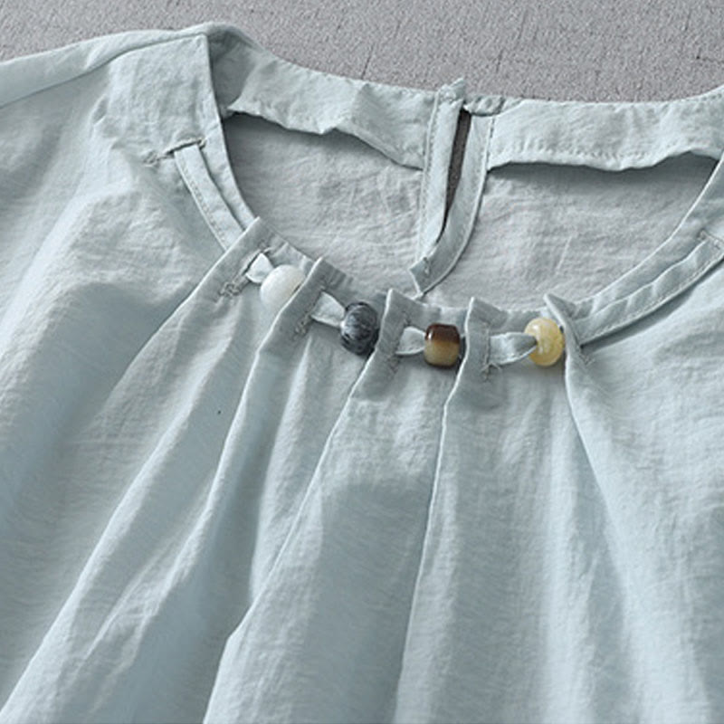Tactile Cotton Beaded Crew Neck Mindful Shirt