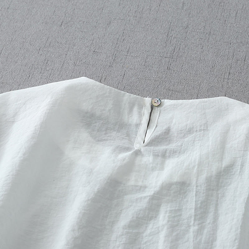 Tactile Cotton Beaded Crew Neck Mindful Shirt